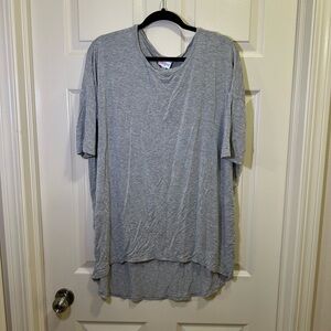 LuLaRoe Oversized Short Sleeve Shirt Size Large Gray Dolman Sleeve Casual